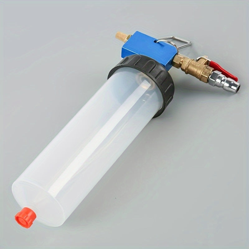 Temu EAFC Universal Auto Brake Fluid Change Kit with various tools and fluid containers for brake system maintenance.