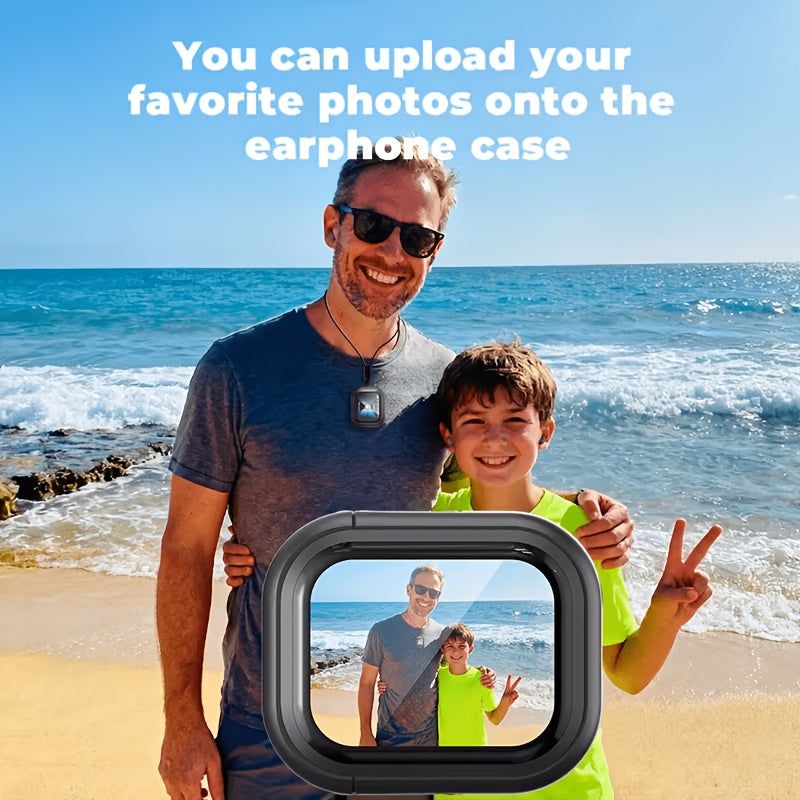 HTC NE20 AI Smart Translator Earbuds in black, showing sleek design and compact charging case for seamless language translation.