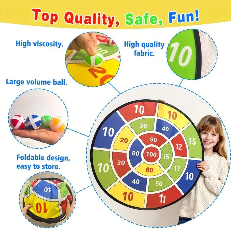 73.66cm Large Dartboard Set for Youngsters