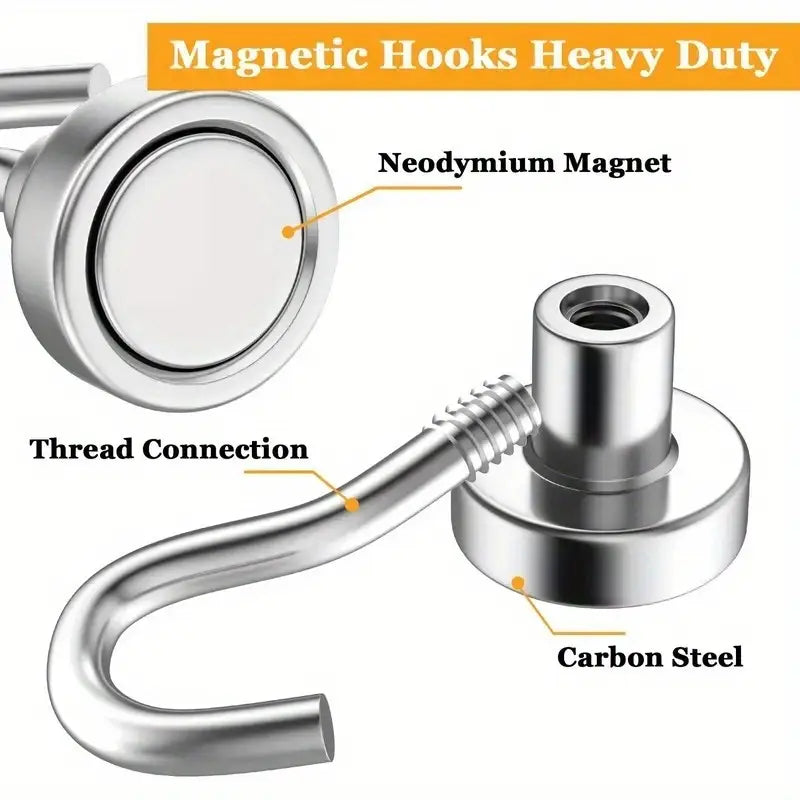 20pcs Magnetic Hooks, Heavy Duty 11.34KG Neodymium Magnets