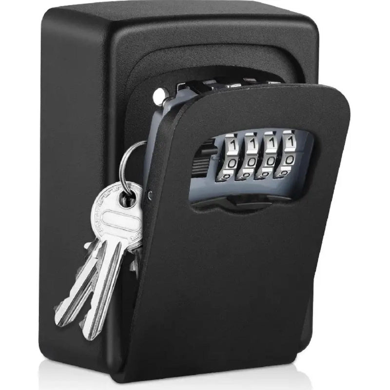 Temu Ultra-Secure Safety Key Box with sturdy metal construction and secure locking mechanism for key storage.