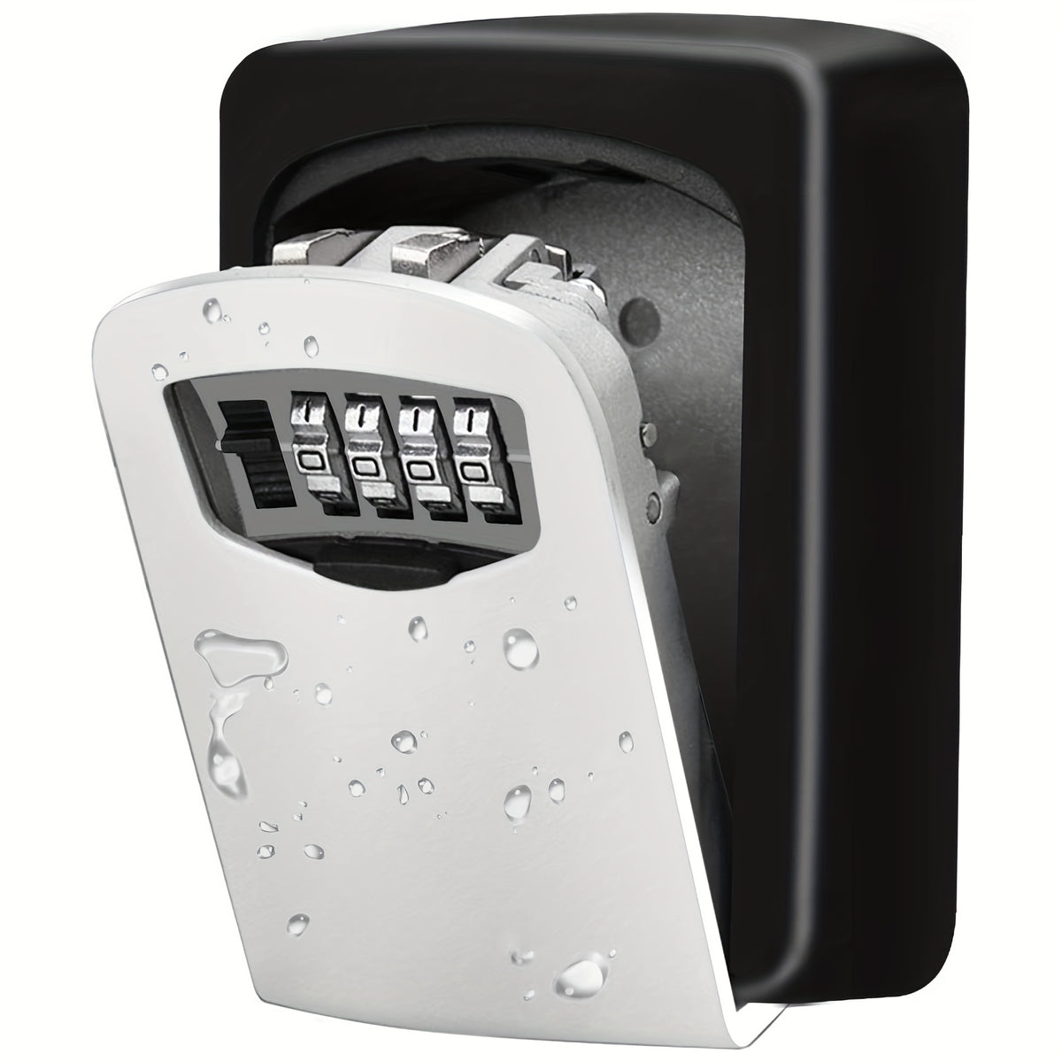 Temu Ultra-Secure Safety Key Box with secure lock and durable metal construction for safe key storage.
