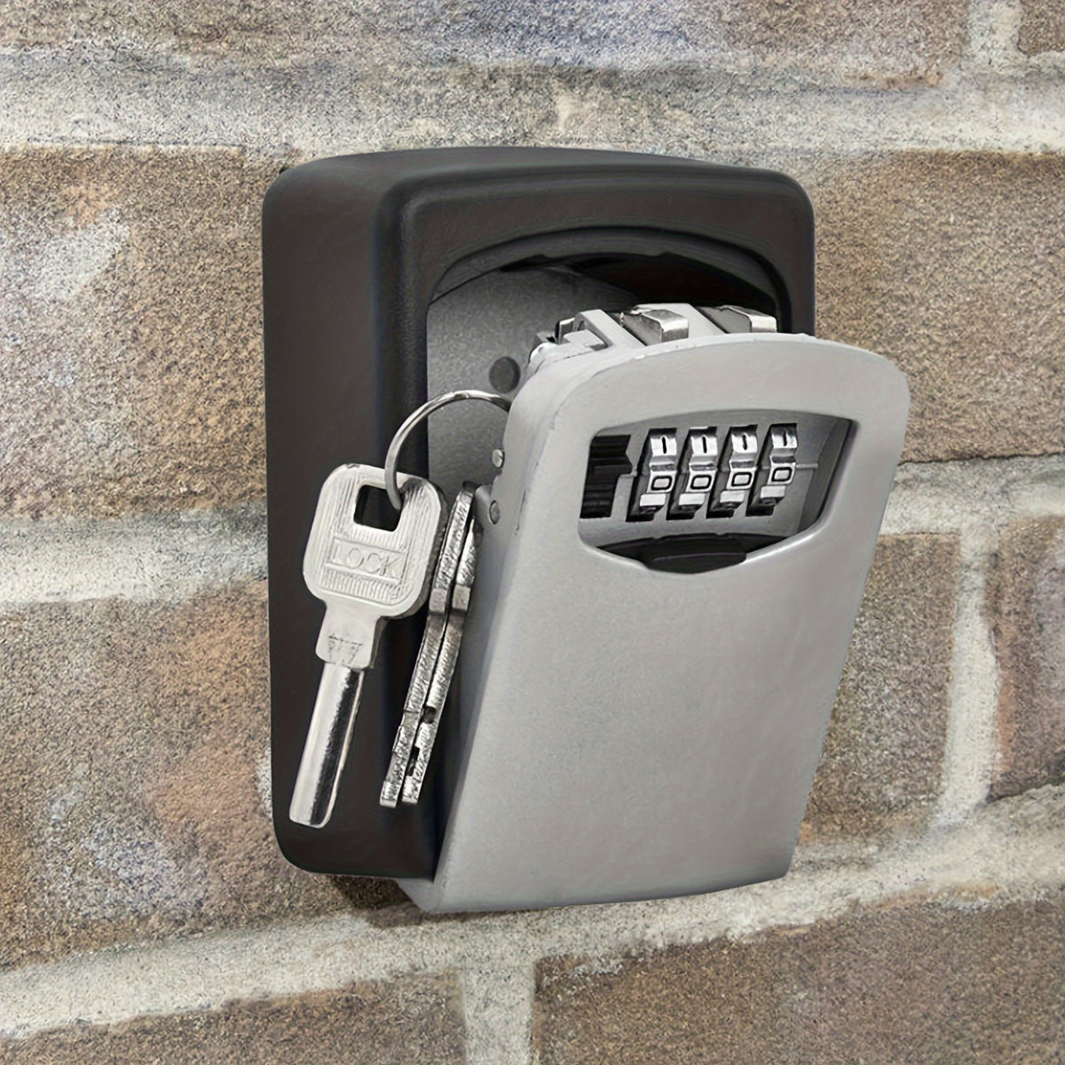 Temu Ultra-Secure Safety Key Box with sturdy metal construction and digital lock for secure key storage.
