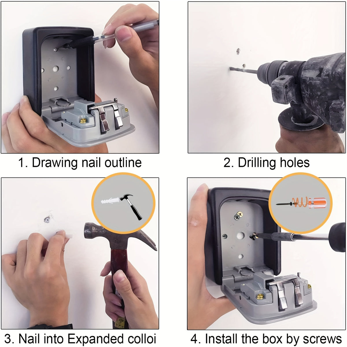 Temu Ultra-Secure Safety Key Box with sturdy metal exterior and combination lock for secure key storage.