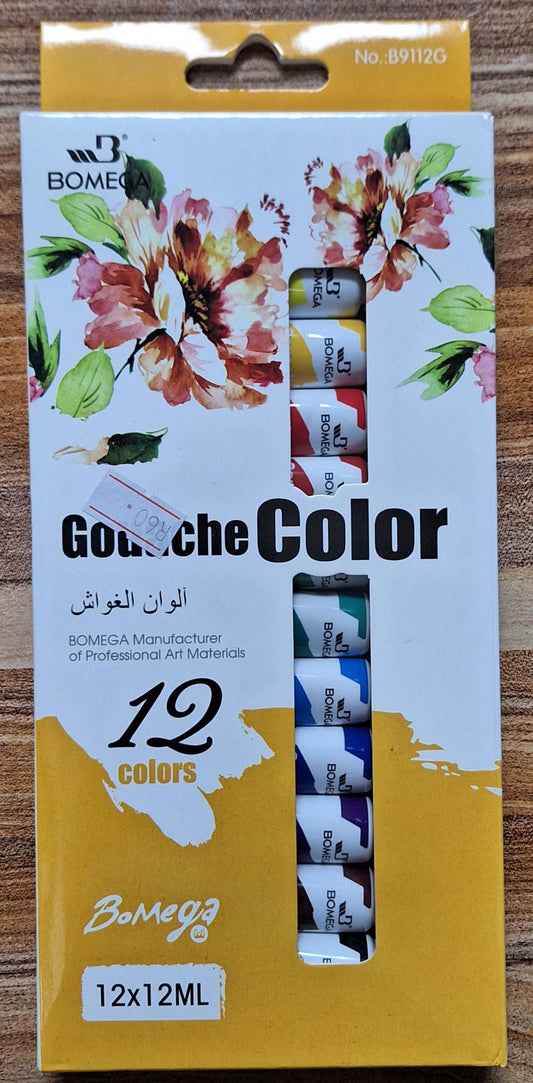 12 Piece Gouache Colour Set