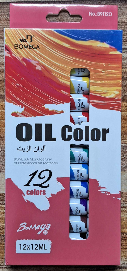 12 Piece Oil Colour Set