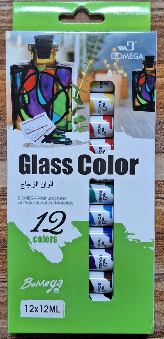 12 Piece Glass Colour Set