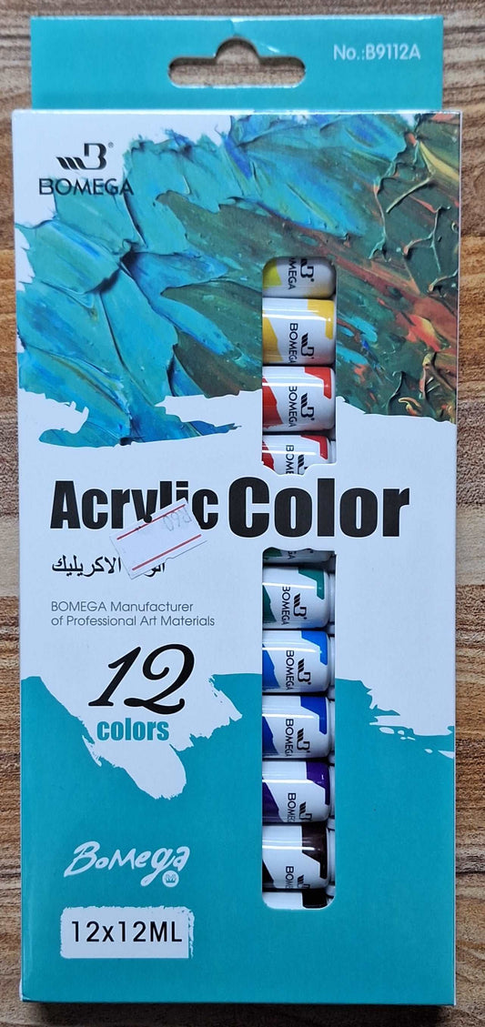 12 Piece Acrylic Colour Set