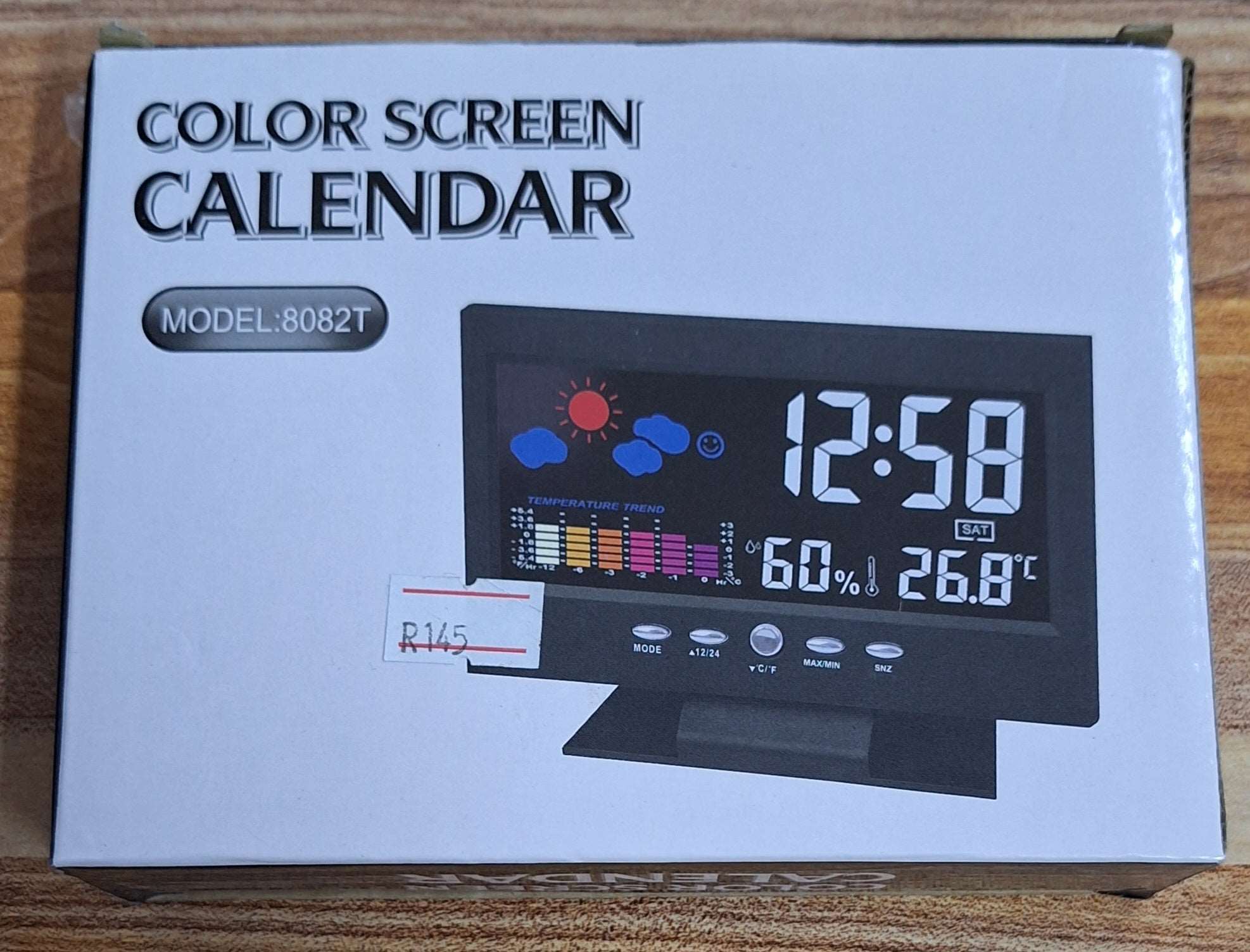 Digital Bedside Clock & Calendar Colour Little Tokyo SA