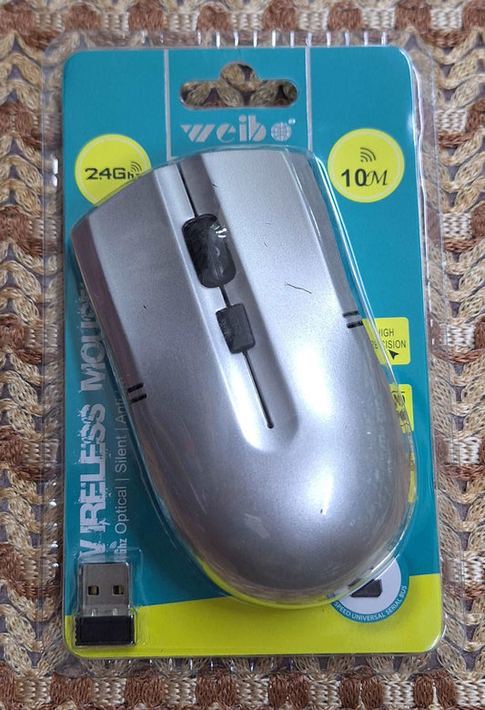 Weibo Wireless Silver & Black  Mouse