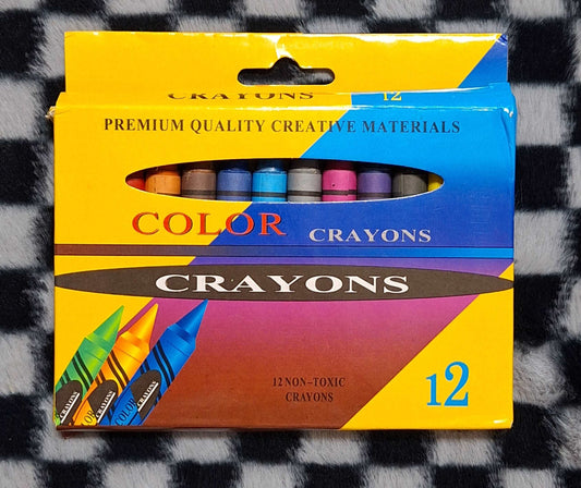 12pc Multicoloured Crayons