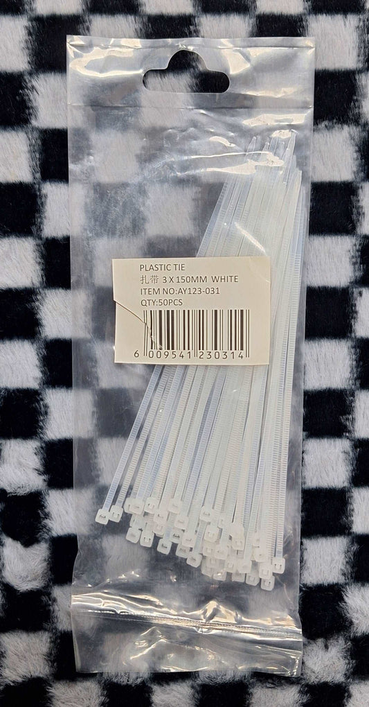 3x150mm Cable Ties - 50pcs