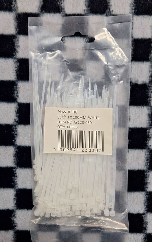 3x100mm Cable Ties - 100pcs