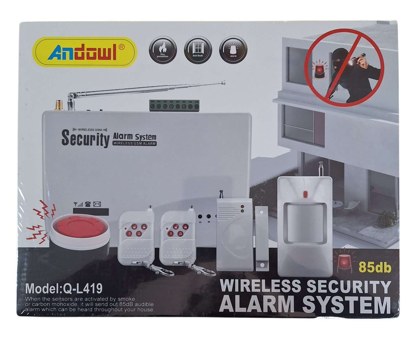 Andowl 85dB Wireless Alarm – Loud, Reliable, Easy to Install