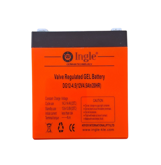 Ingle Valve Regulated Gel Battery (12v 4.5Ah)