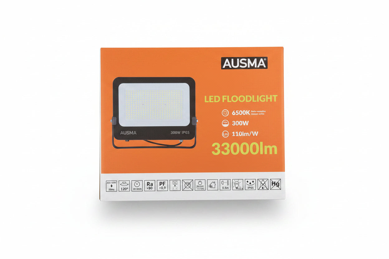 Ausma 300w LED Floodlight 6500k IP65