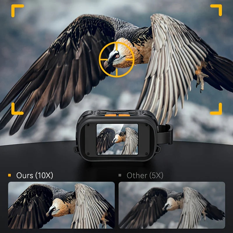 Night Vision Goggles with 10X Digital Zoom, Binoculars Telescope with Long Viewing Distance at night with Built-in Battery