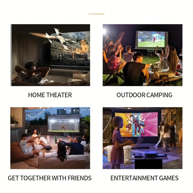 1080P Mini Portable Projector, 240P Native Resolution, LED Micro Projector
