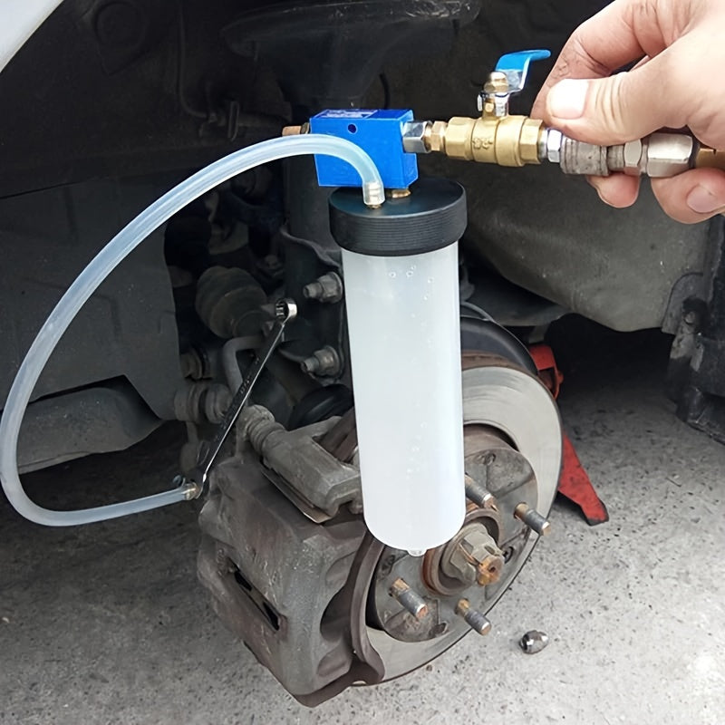 Temu EAFC universal auto brake fluid change kit with brake fluid bottles and tools for vehicle brake system maintenance.
