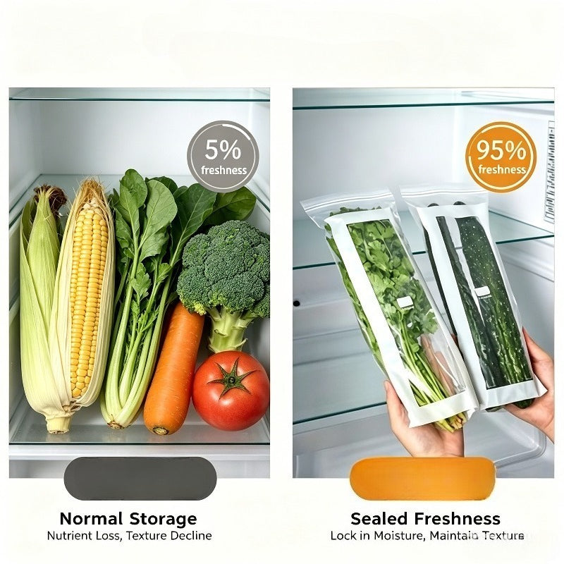 Set of 55 reusable food storage bags by Temu, durable and eco-friendly silicone and plastic storage bags for fresh food.