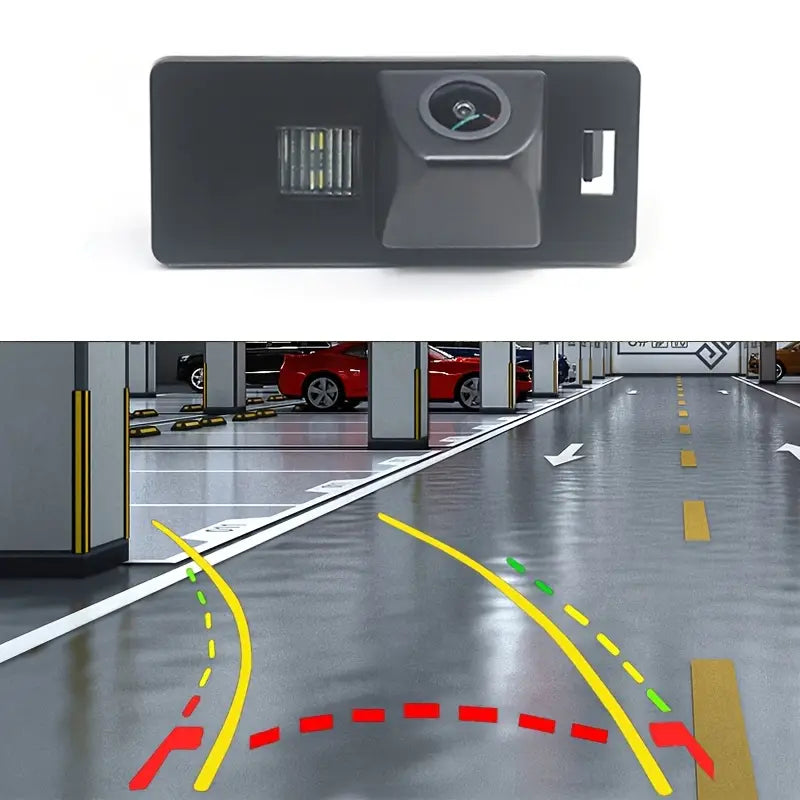Audi rearview camera for S5, A4 B8, A1, Q5 8R models, 2008-2017, showing the camera lens and mounting details.