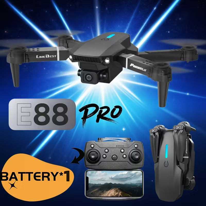 FACEGLE E88 Nova Optical Flow Drone - 360° Spinning, Foldable Wings