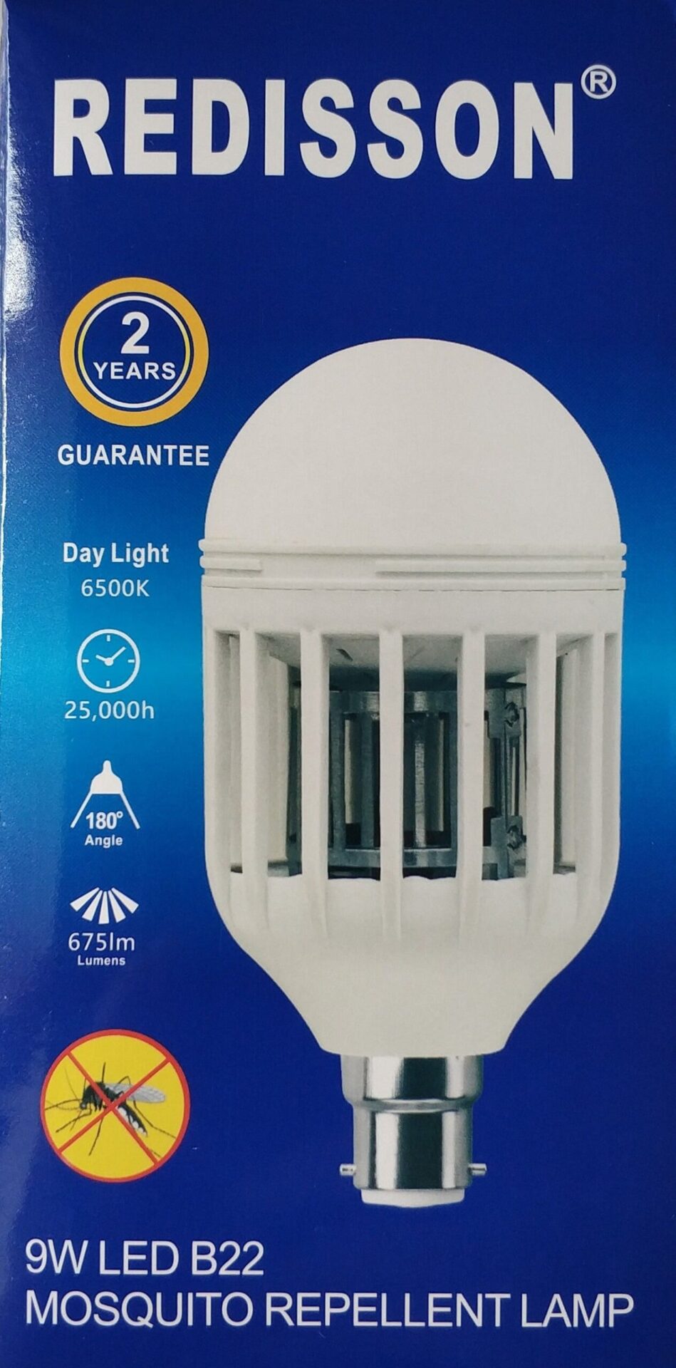 Redisson 9 watt B22 Mosquito Terminator Led lamp - Effective Mosquito Control Solution - Electromann SA