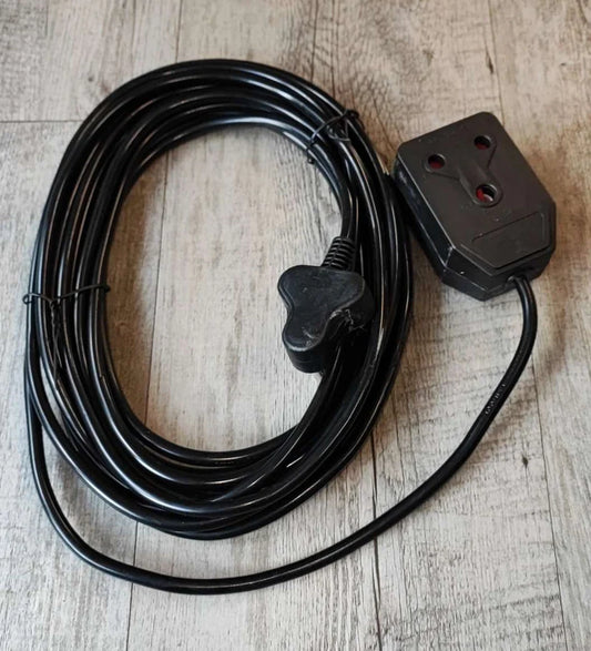 Black 2 x SA Plug Sockets Extension Cord 10m – Durable and Reliable Power Solution 10A 250v AC