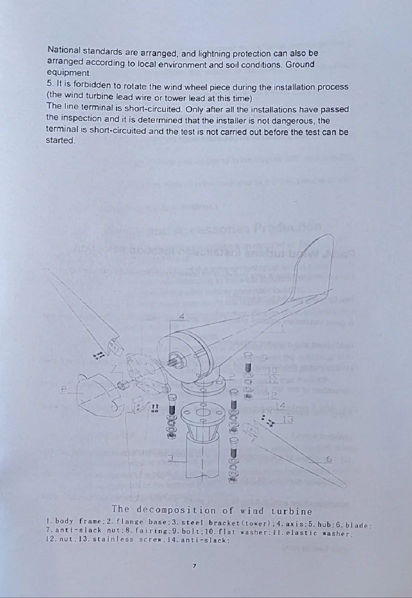 Easton 400W 3-blades 24V wind turbine with charge controller, showing the compact turbine with blades and control unit.