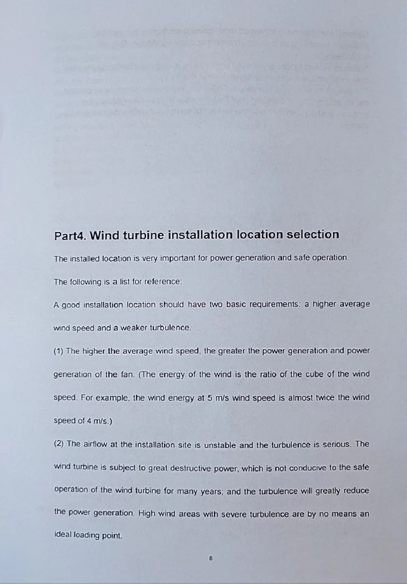 Easton 400W 3-blades 24V wind turbine with charge controller installed, showing aerodynamic blades and sturdy mounting system.