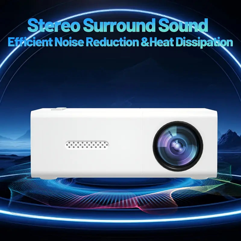 1080P Mini Portable Projector, 240P Native Resolution, LED Micro Projector