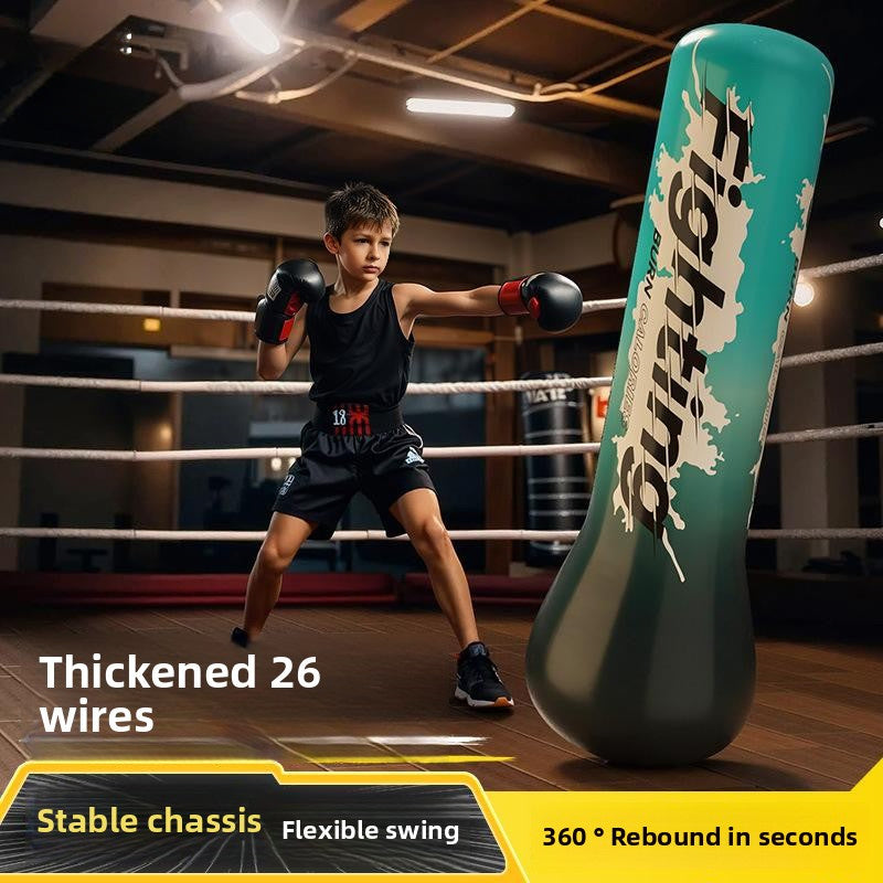Temu Circre Qi 1.2m thickened PVC boxing punching bag hanging for training and workout sessions.