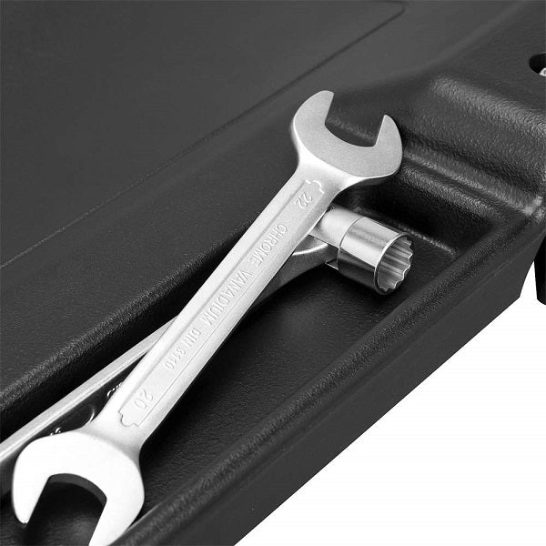 ET vehicle repair laying board with wheels, 1 meter length, durable metal construction for car maintenance and repair work.