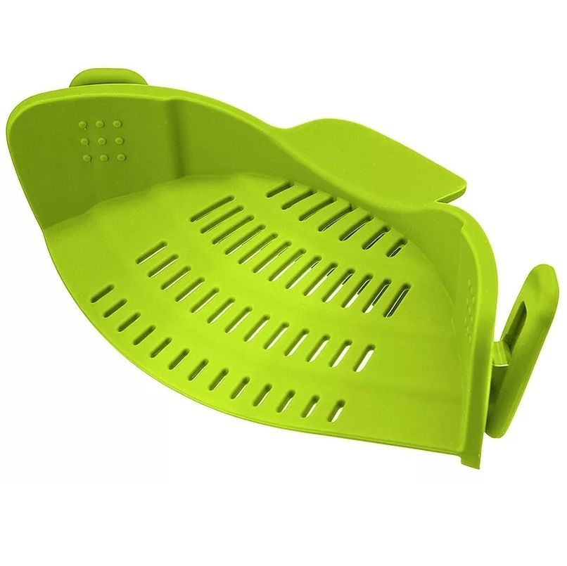 Collapsible Silicone Clip-On Strainer