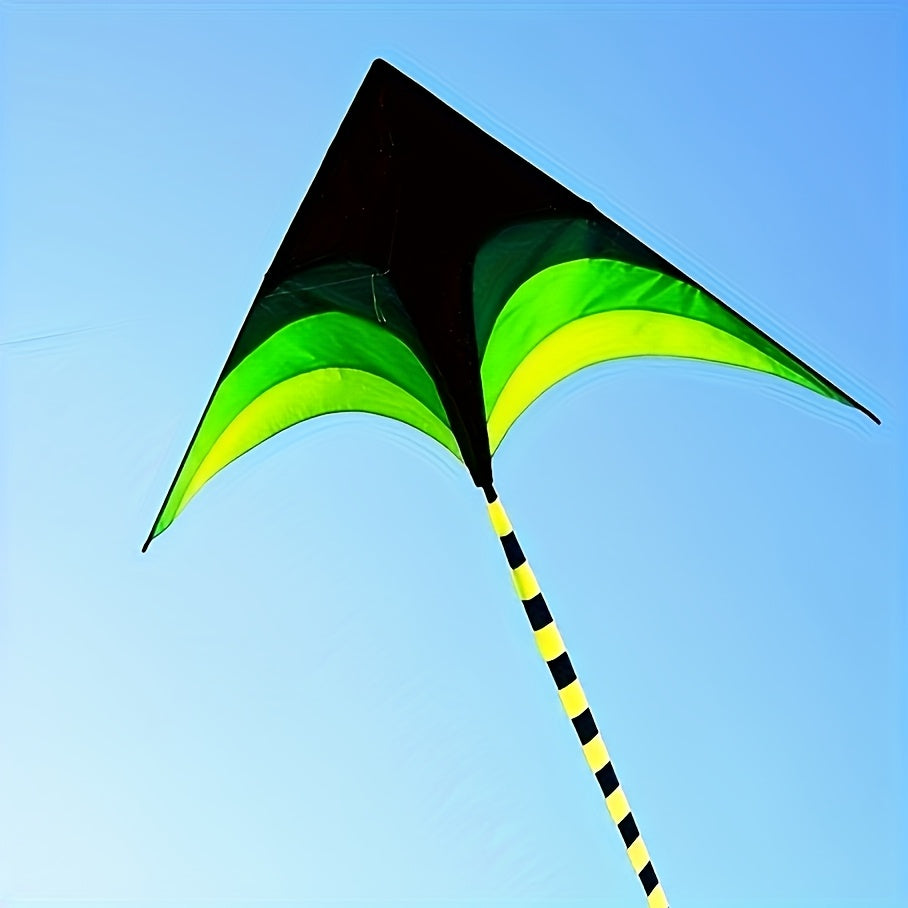 198cm long tail kite with gradual color design and wear-resistant material, perfect for outdoor flying and recreational use.