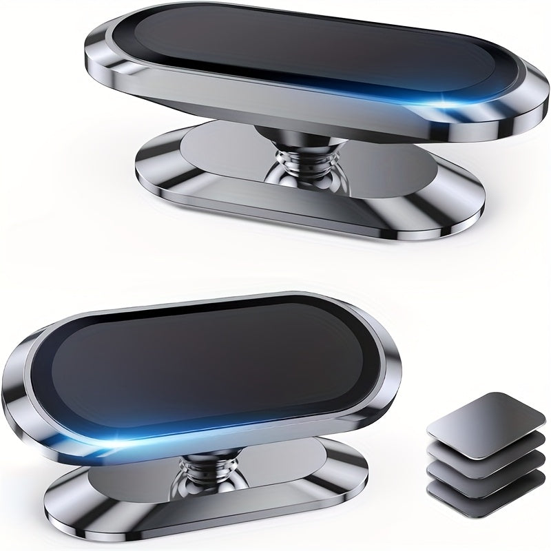 Temu magnetic car phone holder on dashboard, 360-degree rotatable mount, universal multi-functional design for smartphones