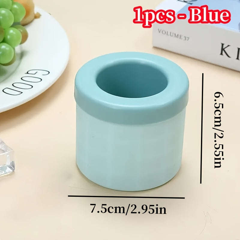 Temu silicone ice cube mold with six cavities for quick freezing, durable plastic-like freezer tray for fast ice cubes.