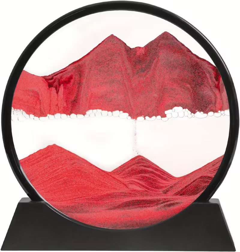 360-Degree Rotation 3D Flowing Sand Painting - Glass Art Decoration - Little Tokyo SA