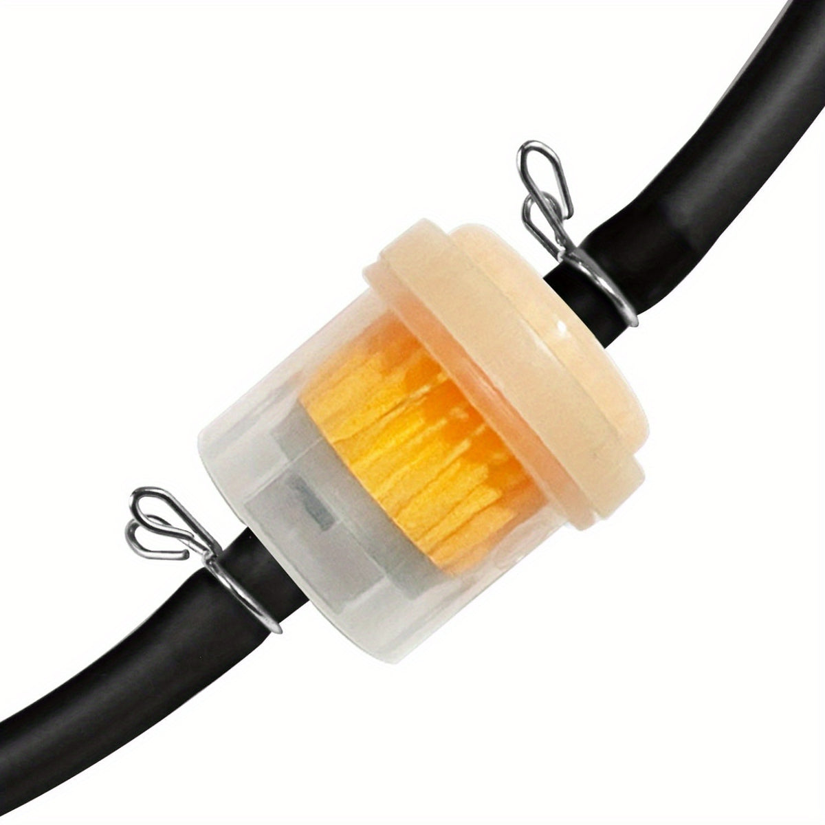 Temu 90cm flexible gas fuel pipe hose kit with fuel filter, inline fuel valve, and clips for efficient fuel delivery.