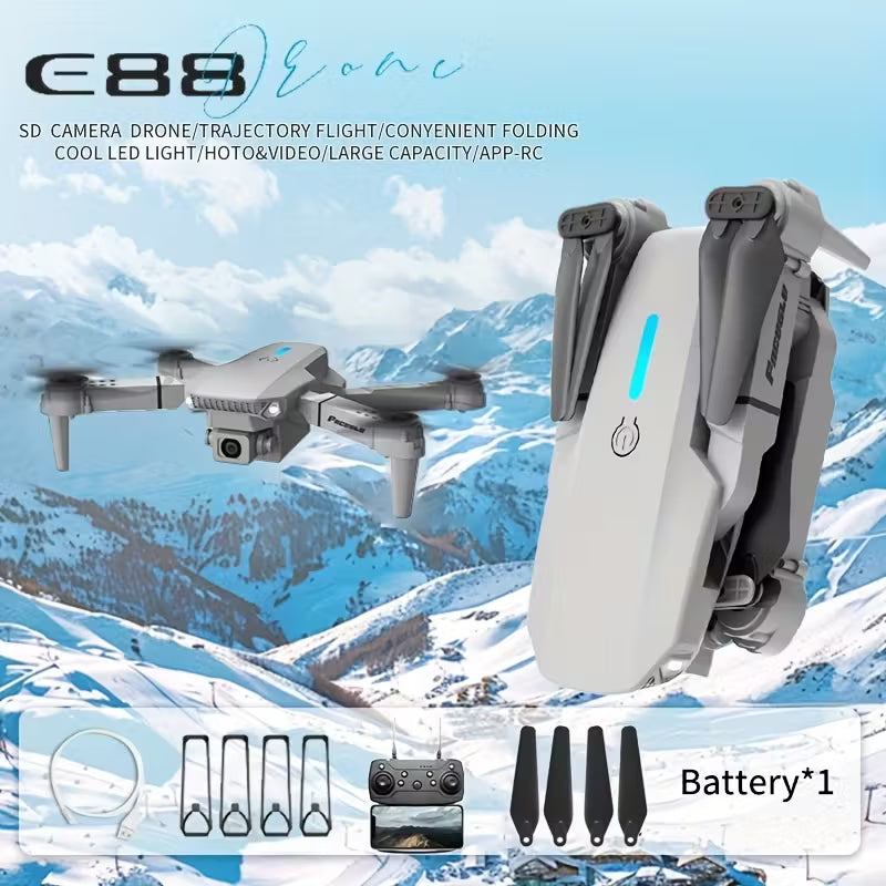 FACEGLE E88 Nova Optical Flow Drone - 360° Spinning, Foldable Wings