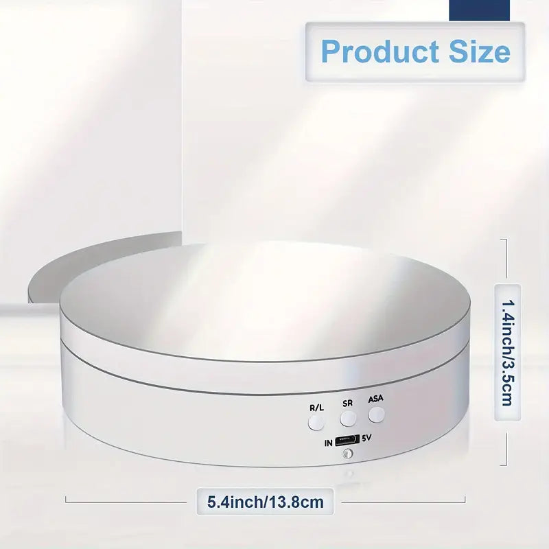 1pc Premium Electric Rotating Display Stand - 360 Degree Auto-Rotation