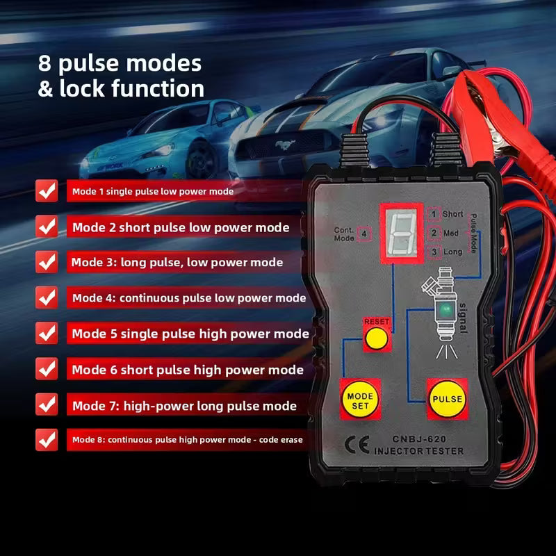 Temu automotive fuel injector testing and cleaning tool, injector tester for diagnosing and cleaning fuel injectors in vehicles