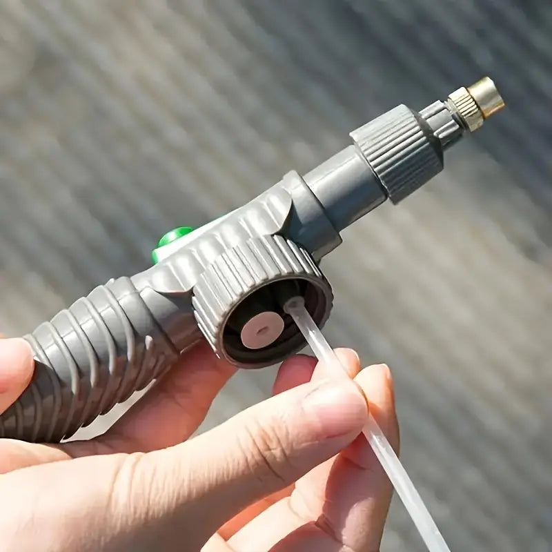 Plastic garden sprayer by Temu, handheld pressure pump watering can with adjustable nozzle for garden watering and plant care.