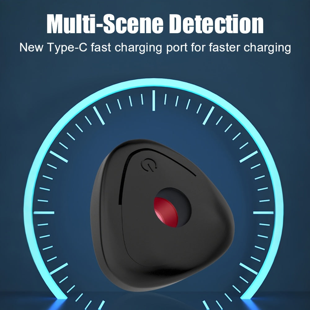Portable mini hidden camera detector by Temu, compact device for detecting covert cameras and surveillance equipment.