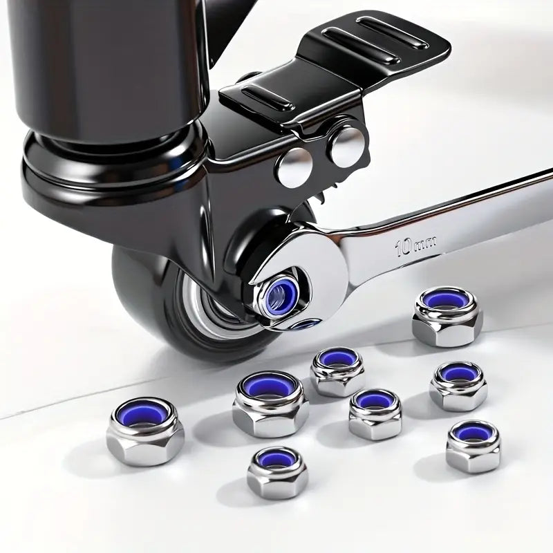 210pcs anti-lock hexagonal nuts - anti-slip designed full-thread fasteners