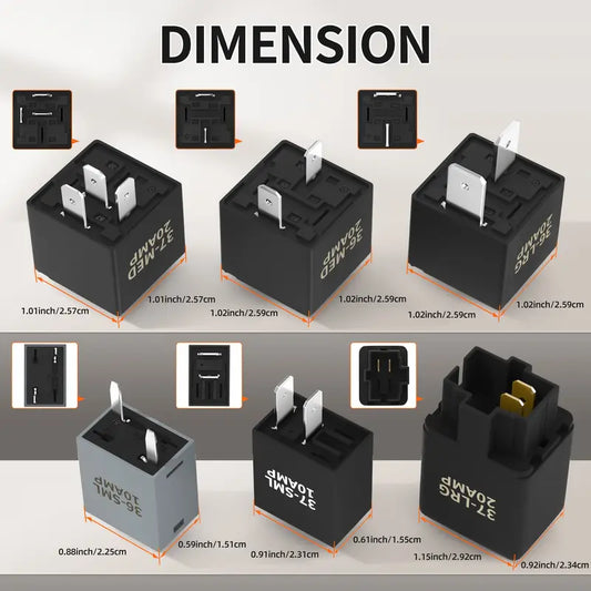 9038 Fuel Pump Relay Bypass Master Kit, 6pcs Relay Tester Switch Kit