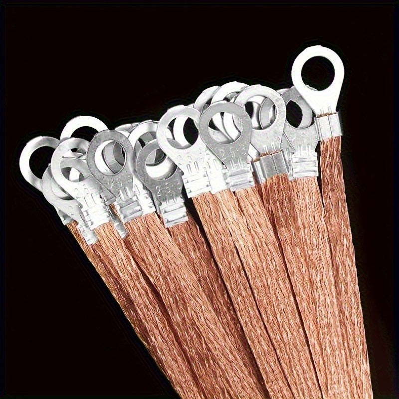 Set of 50 GM grounding wires and engine grounding strap kit with braided wire, designed for automotive electrical grounding.