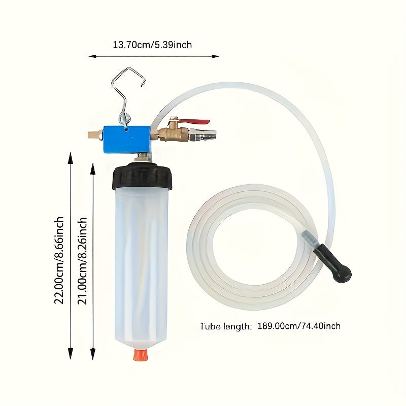 Temu EAFC universal auto brake fluid change kit with hoses, connectors, and tools for brake fluid maintenance.