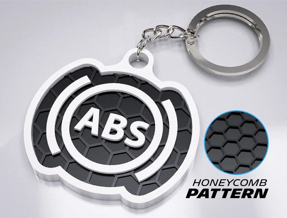 "ÁBS" 3D Printed Honeycomb Key Chain