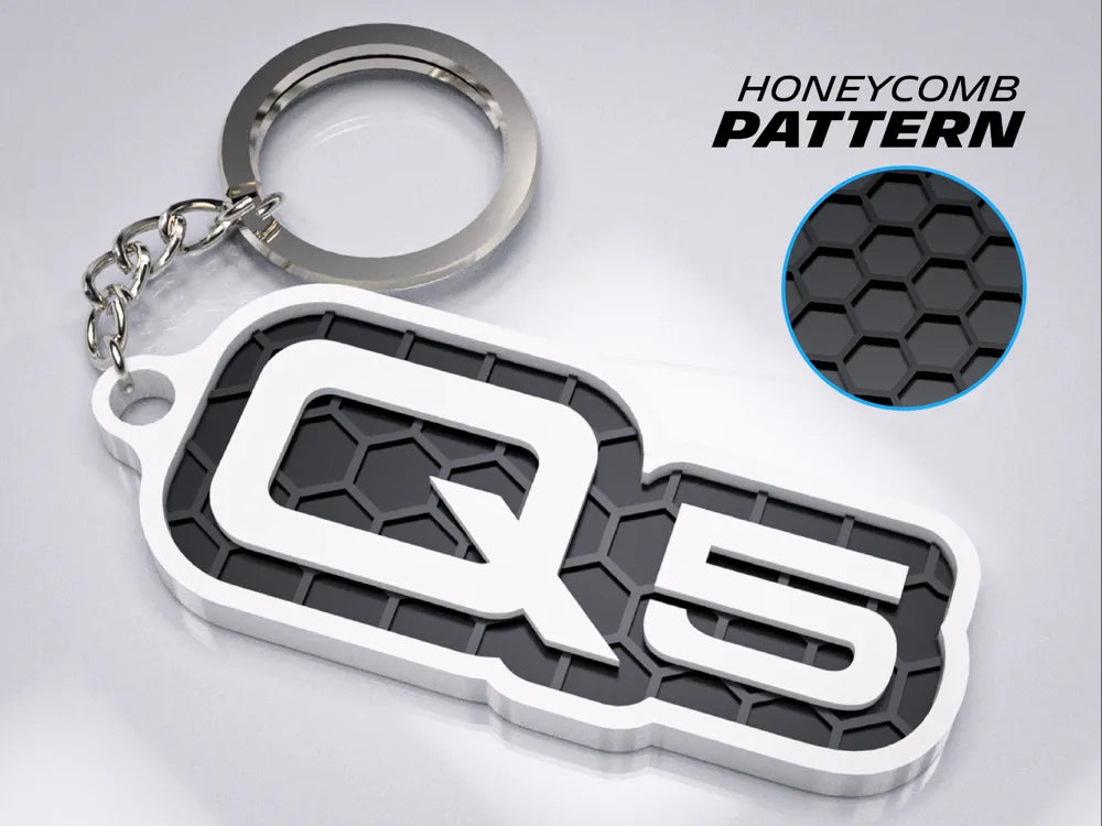"AUDI Q5" 3D Printed Honeycomb Key Chain